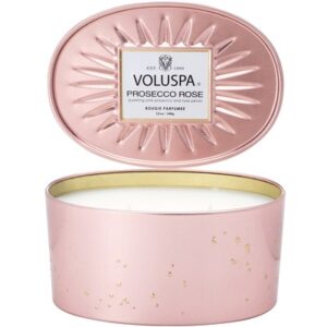 Овальная свеча с двумя фитилями VOLUSPA - PROSECCO ROSE
