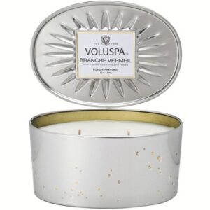Овальная свеча с двумя фитилями VOLUSPA - BRANCHE VERMEIL