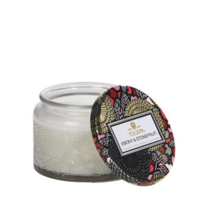 Маленькая свеча в ажурном стекле VOLUSPA - EBONY AND STONEFRUIT