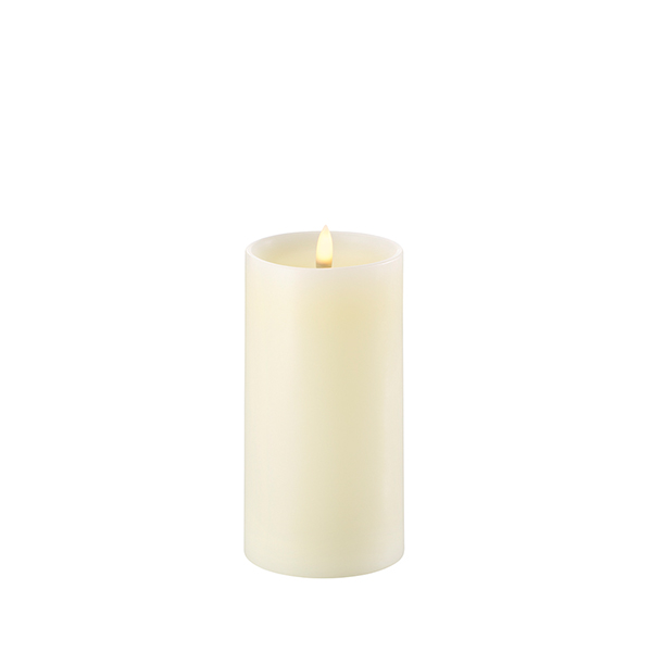 LED свеча Pillar candle with shoulder UYUNI Lighting 7,8x15 см Ivory
