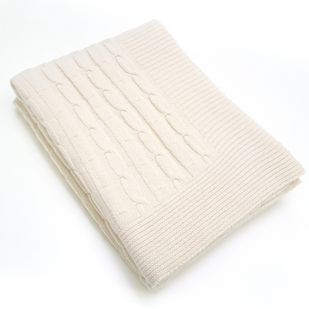 Плед CO.BI. Treccia white